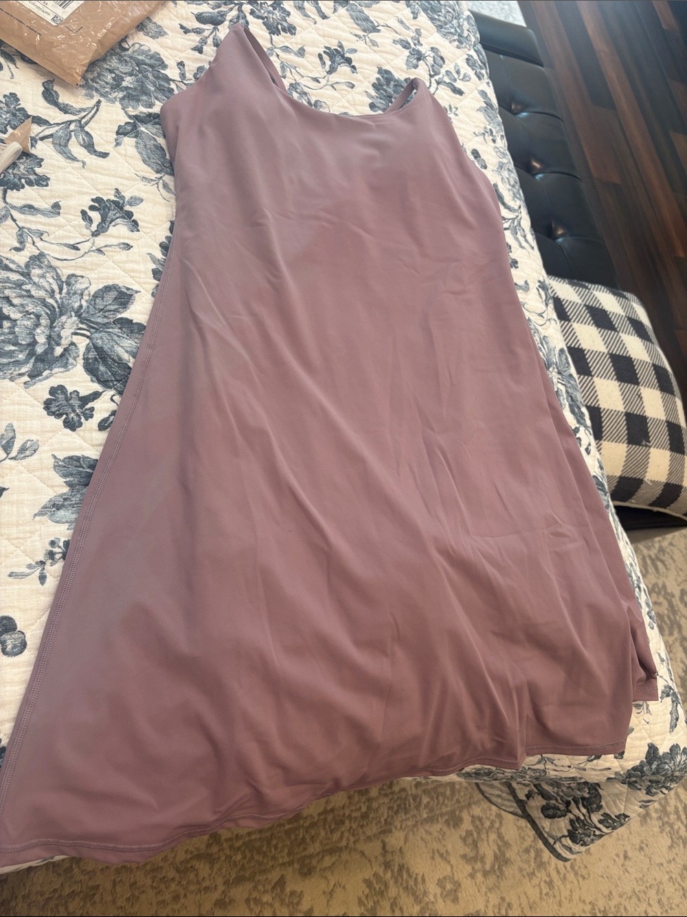 Halara Everyday Softlyzero Airy Dress Backless Cool Touch Mini Elderberry NWT L
